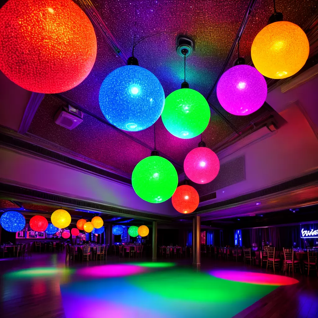 Fotos pista danca bola disco luzes neon