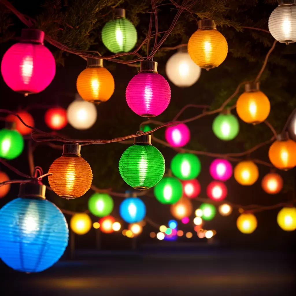 Fotos luzes led ambiente festivo