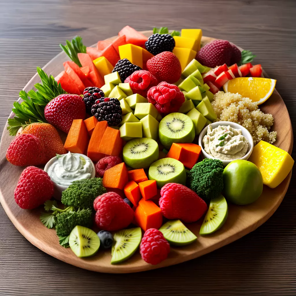 Fotos mesa vegetariana colorida hummus frutas Fotos mesa vegetariana colorida hummus frutas
