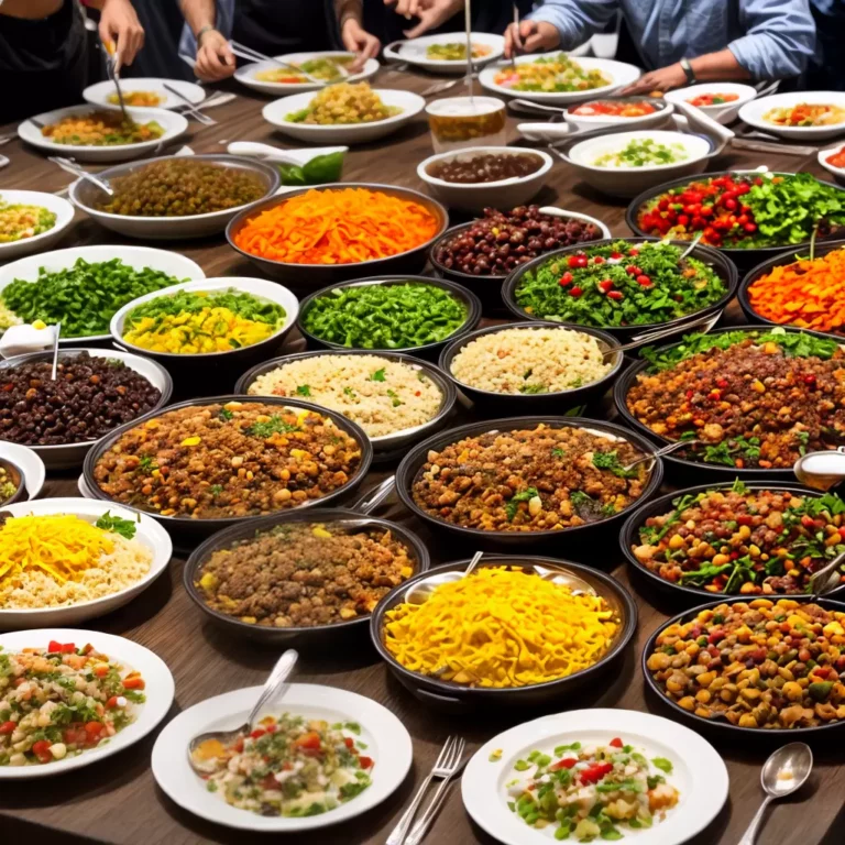 Guia para um buffet de festa para pessoas com restrições alimentares
