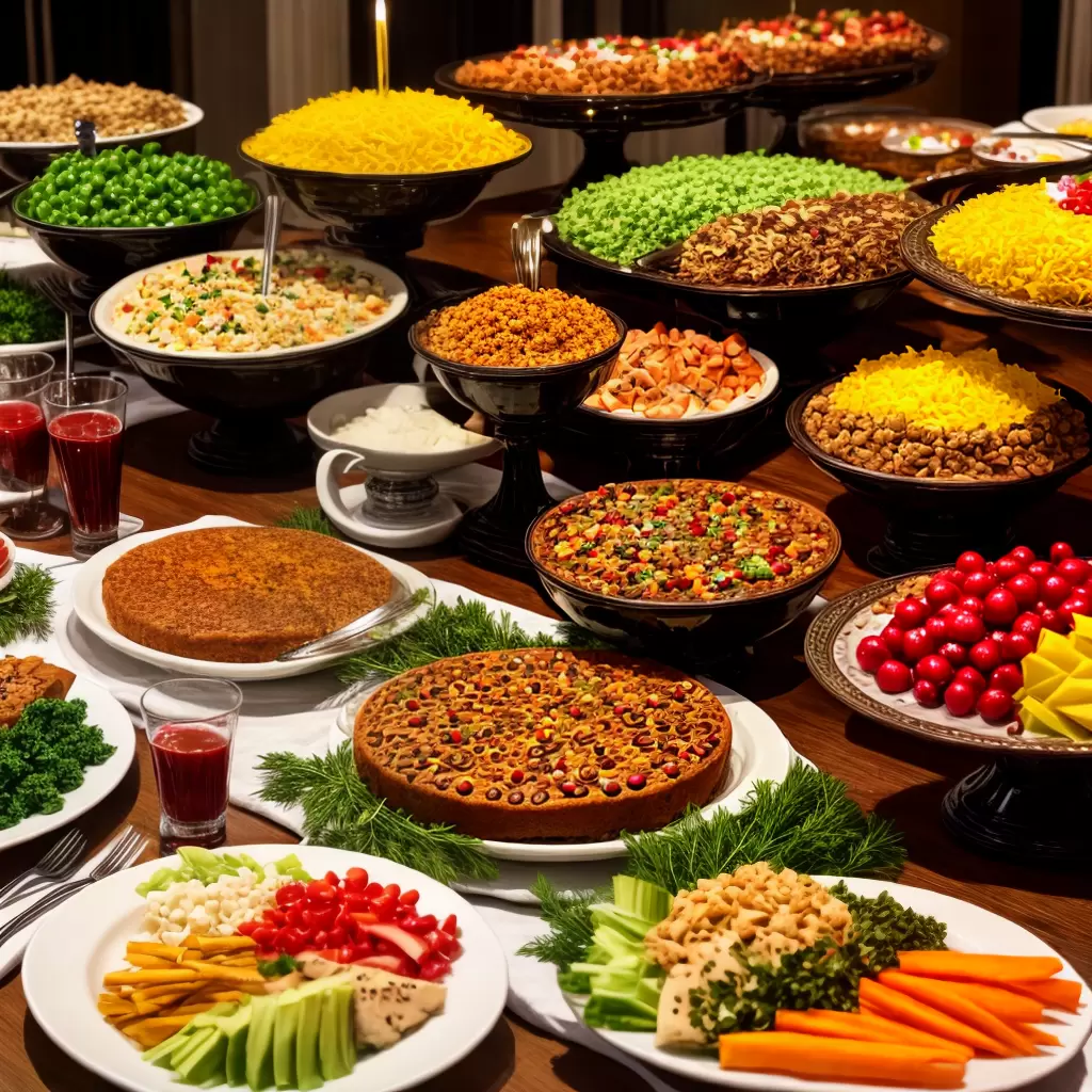 Fotos buffet diversidade sabor festa