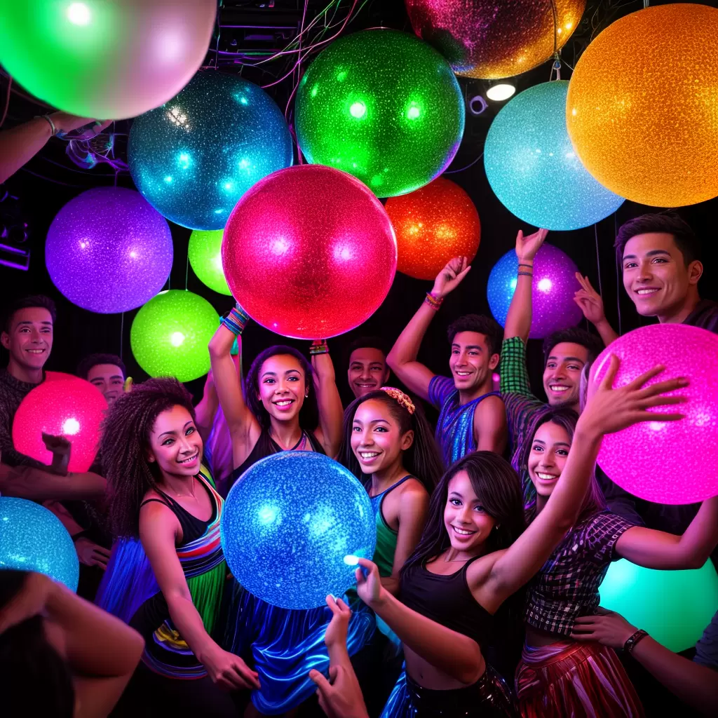 Fotos festa disco bola luzes danca