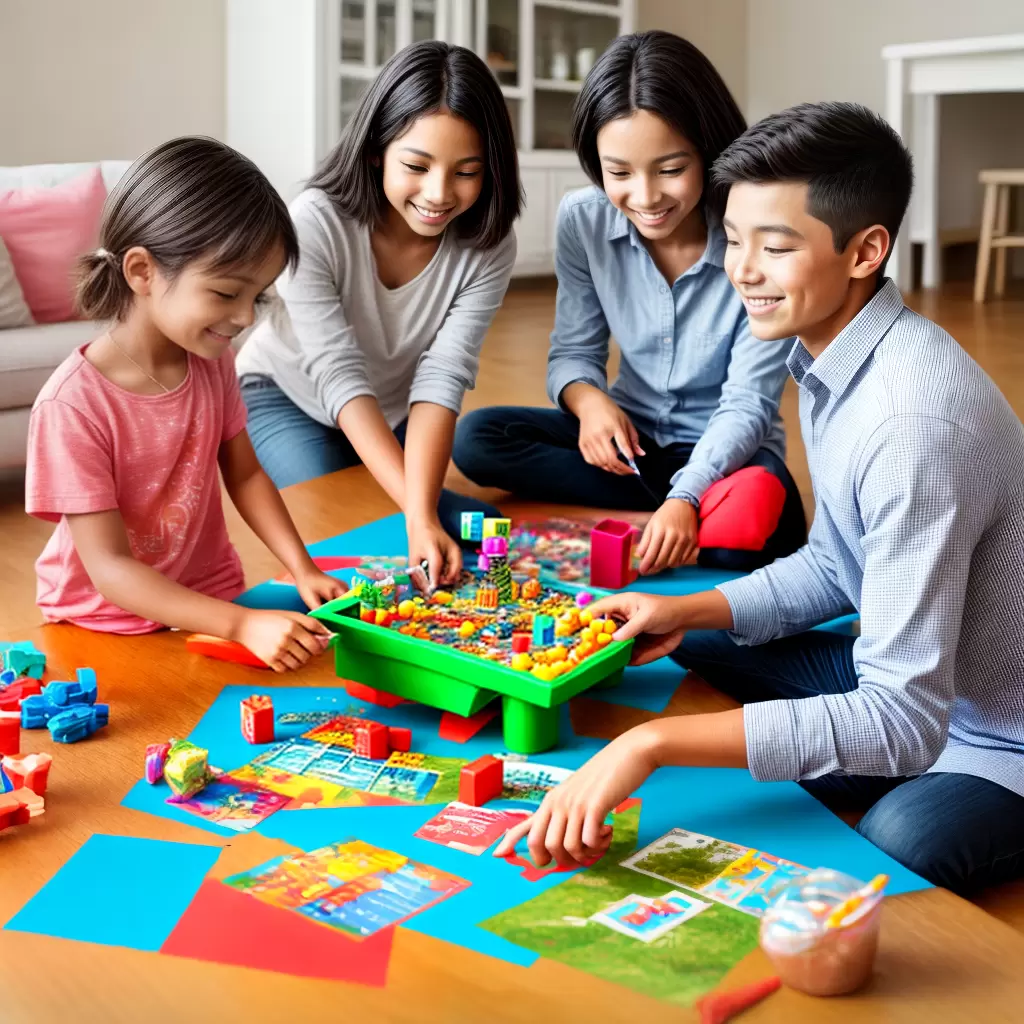 Fotos familia diversao jogos artesanato casa