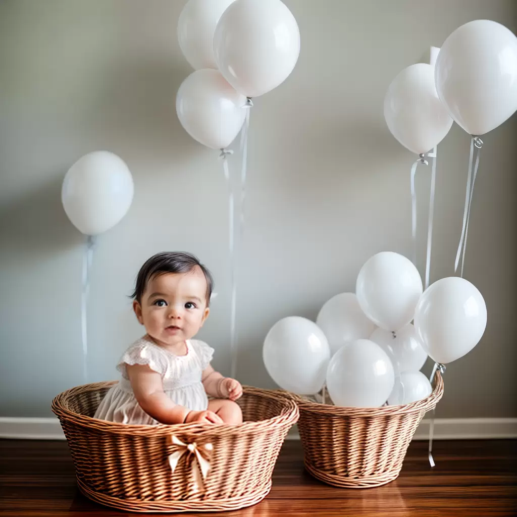 Fotos batizado bebe cesta decoracao economica