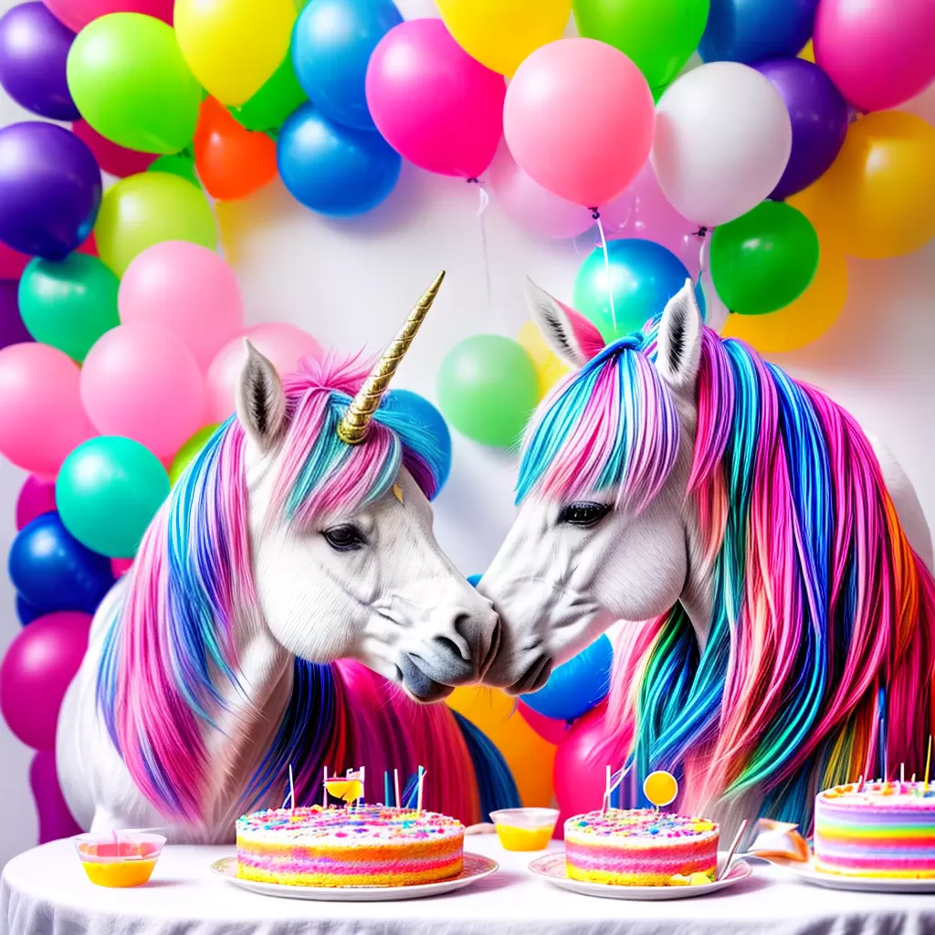 Fotos festa unicornio arco iris bolo baloes
