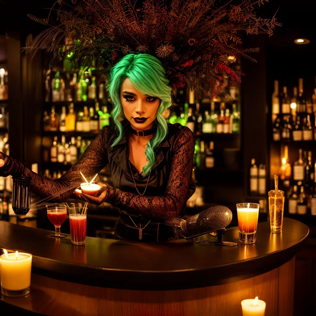 Fotos bar halloween aranhas velas