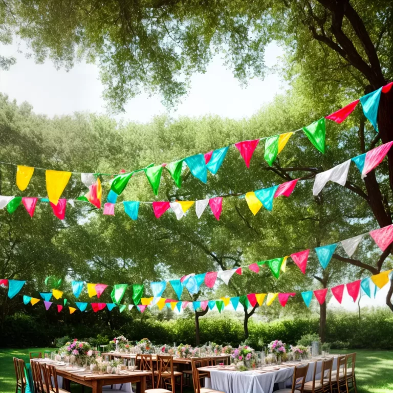 Decoração sustentável para festas ao ar livre