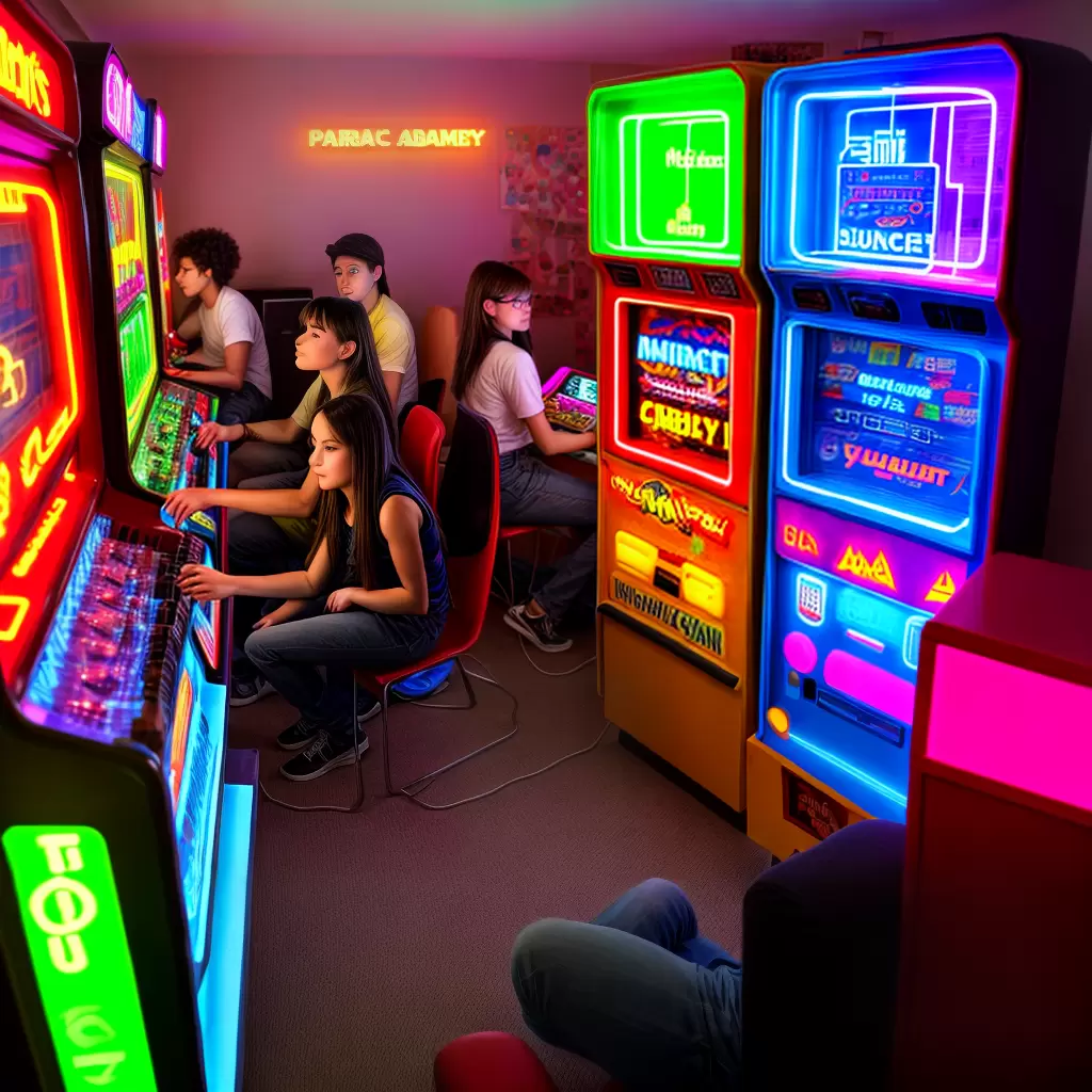 Fotos jogos classicos arcade 80s neon