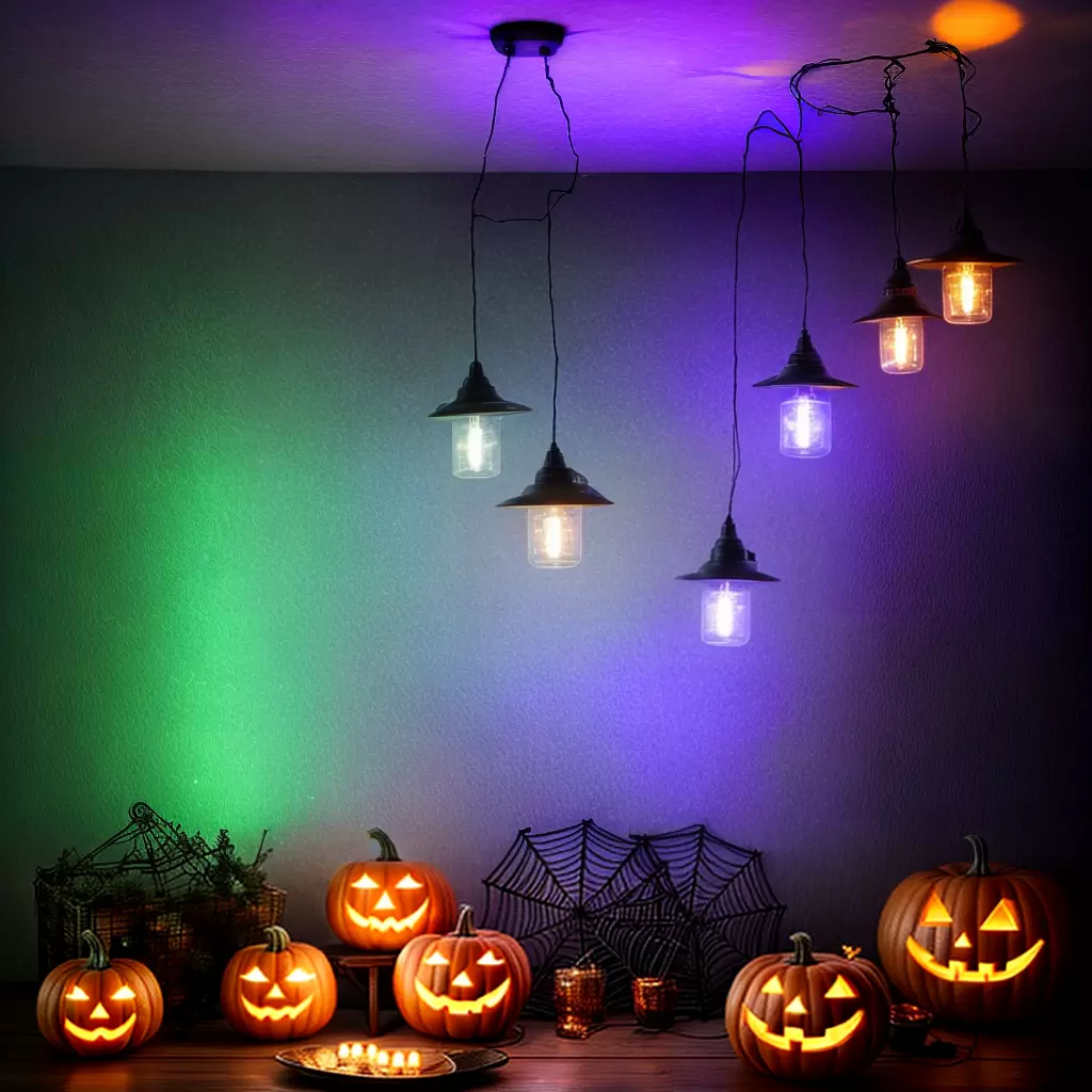 Fotos festa halloween iluminacao creepy jack o lanterns 1