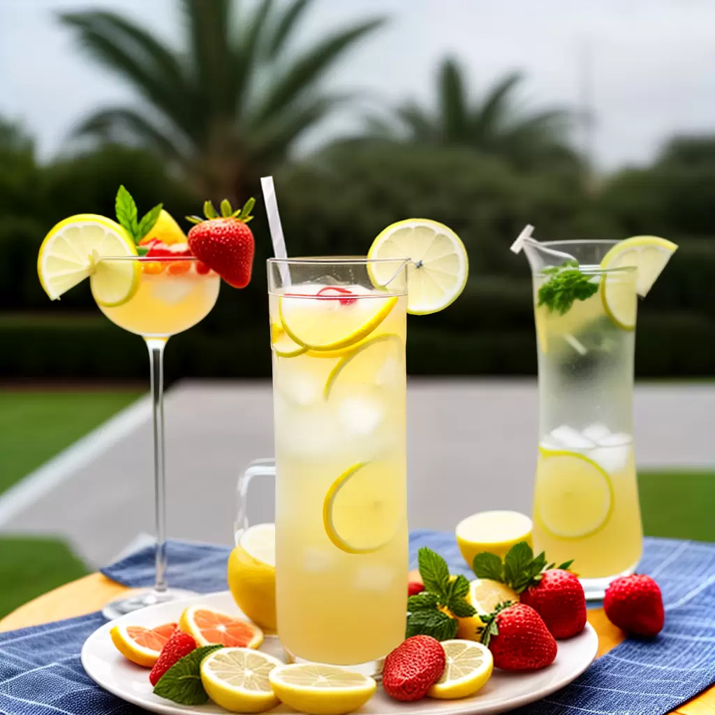 Fotos limonada frutas mocktails coloridos