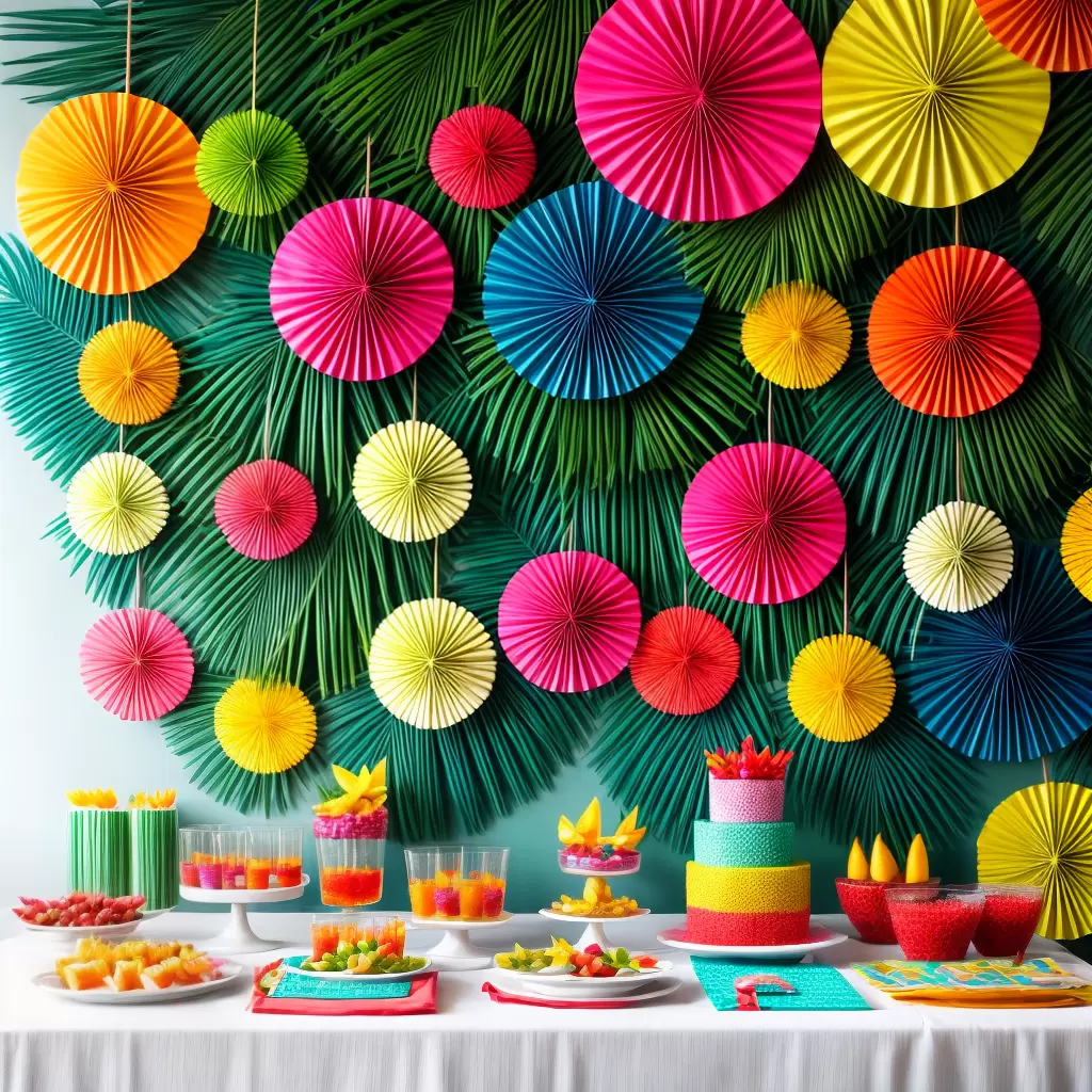 Fotos festa tropical decoracao flores frutas tiki