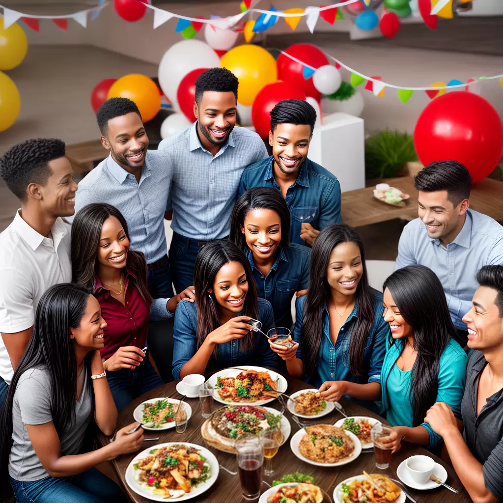Fotos confraternizacao diversidade sorrisos comida