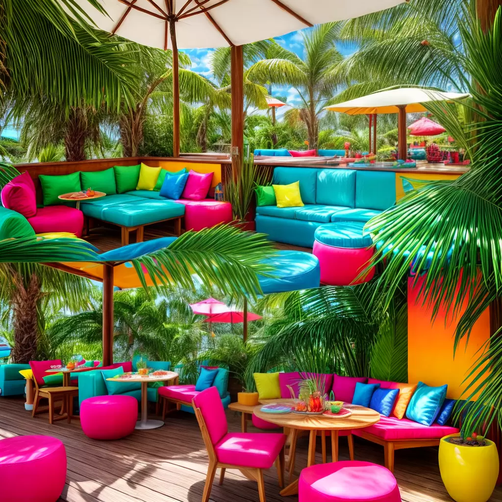 Fotos festa tropical decoracao colorida bar frutas