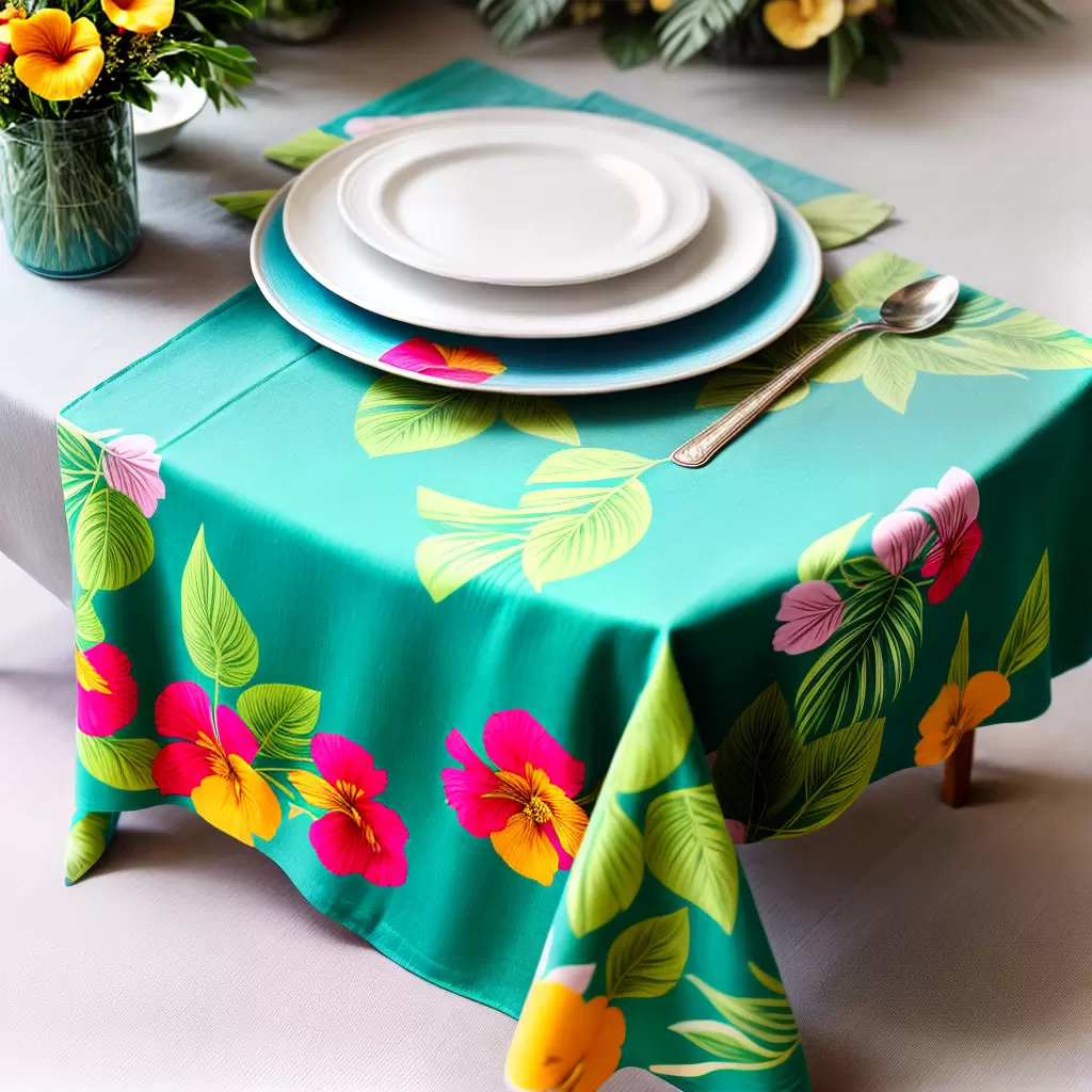 Fotos toalha mesa tropical floral napkins
