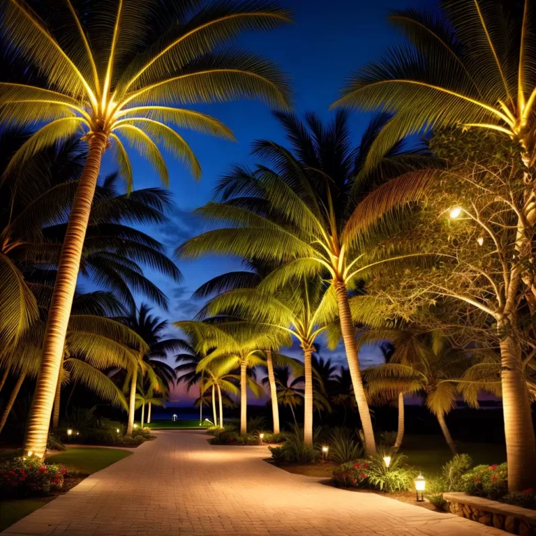 Ideias de iluminação para uma festa tropical