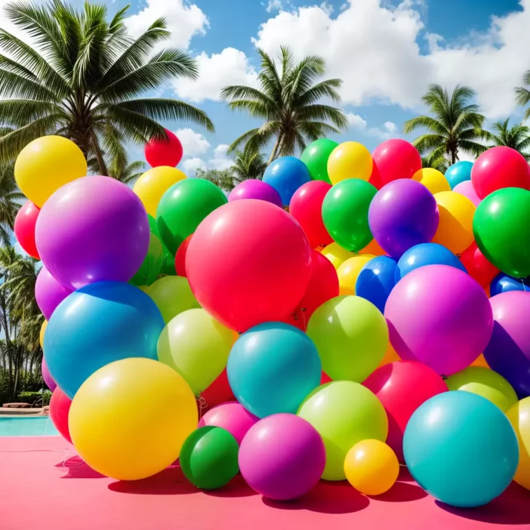 Como usar balões na decoração da sua festa tropical