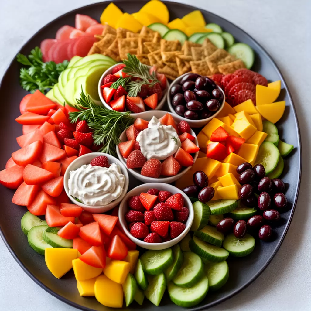 Fotos aperitivos coloridos espetinhos frutas queijos azeitonas