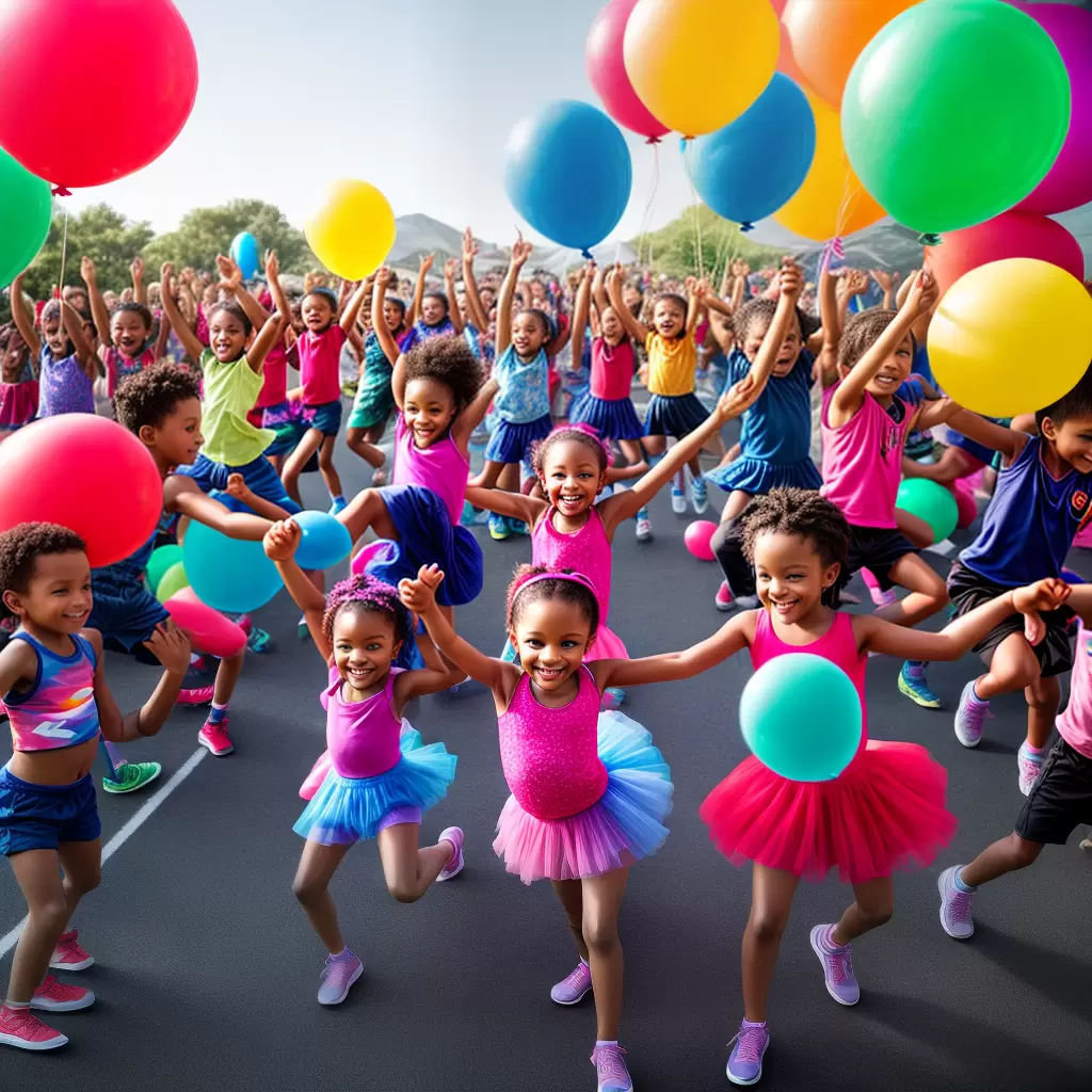 Fotos danca infantil baloes streamers Fotos danca infantil baloes streamers