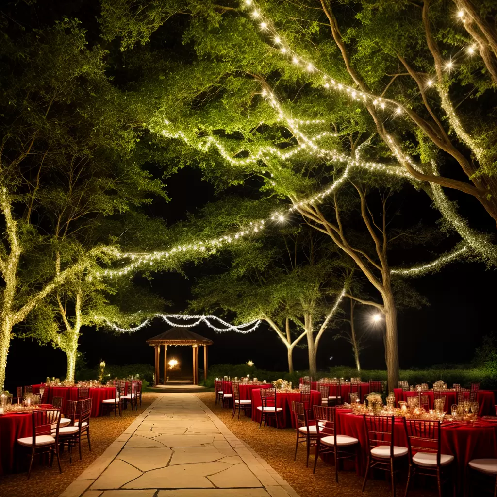 Fotos floresta encantada luzes decoracao festa
