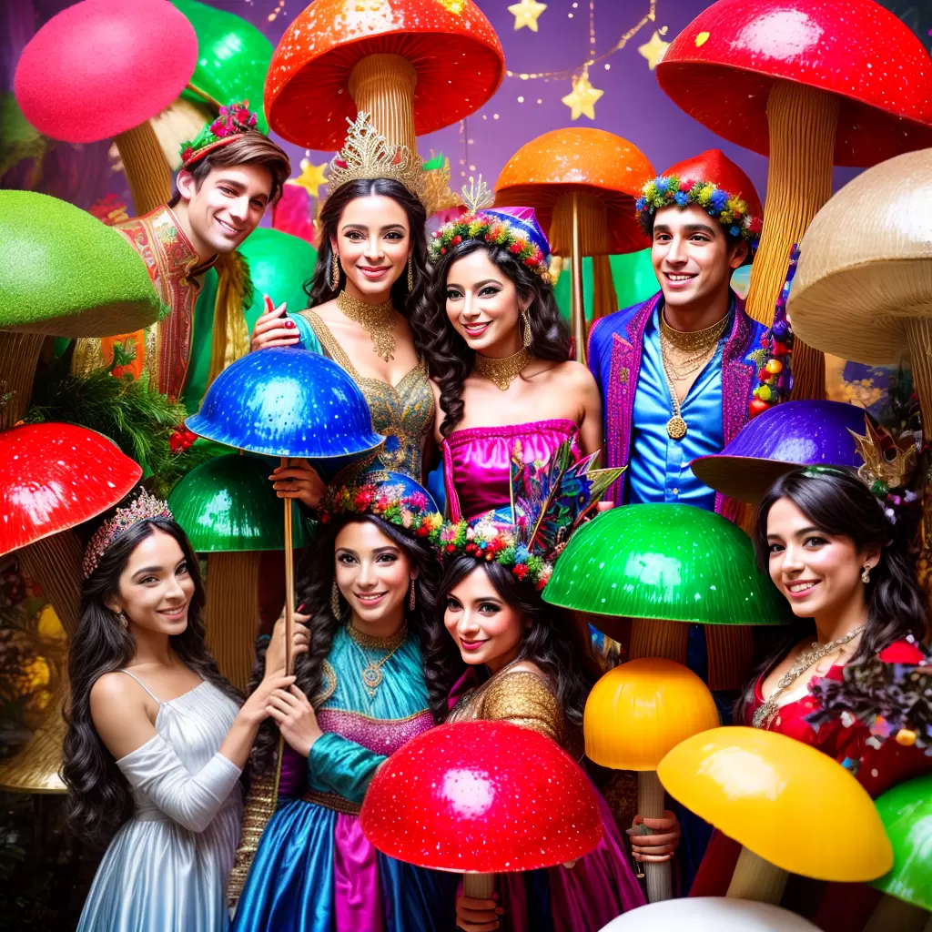 Fotos fantasia amigos diversao cenario colorido