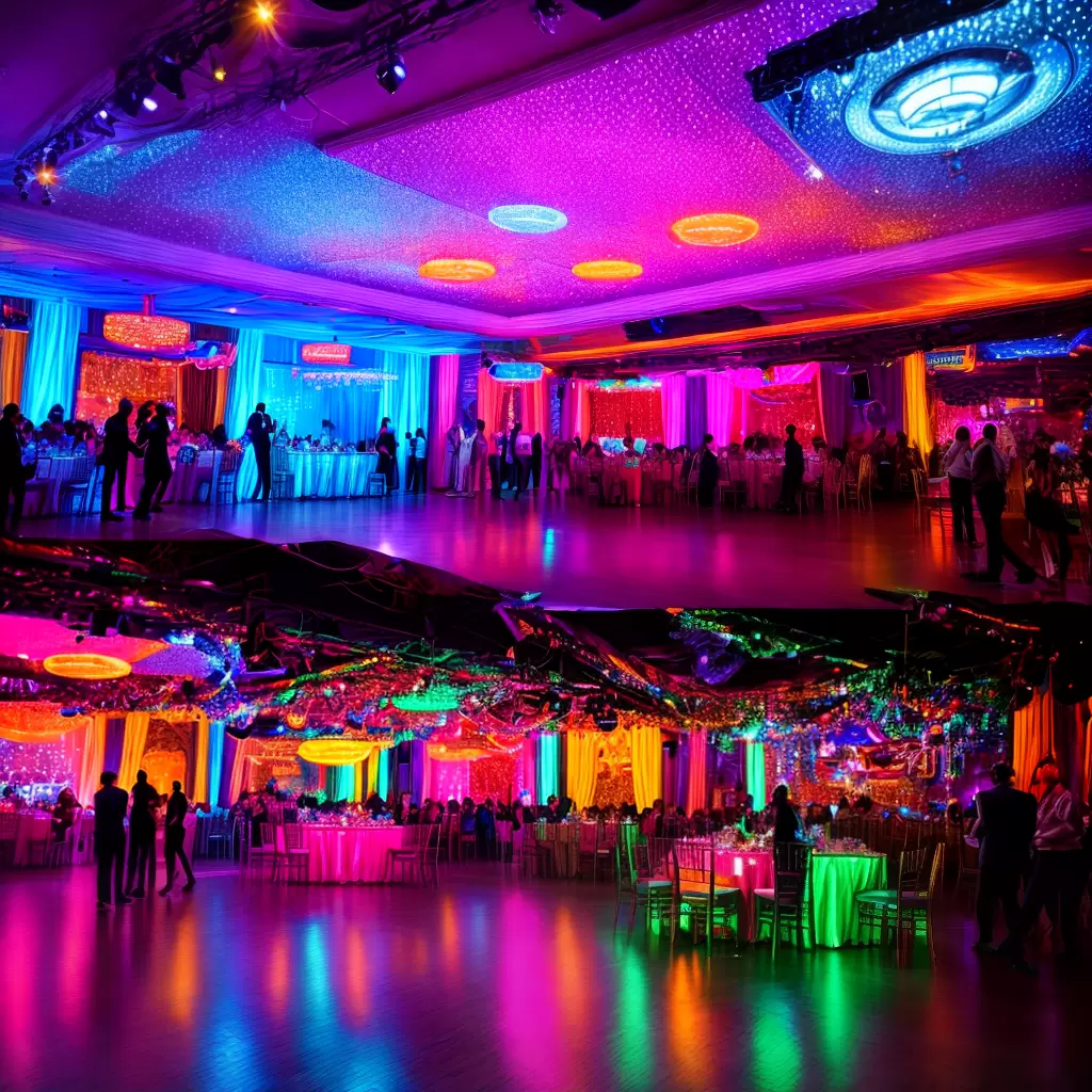 Fotos pista danca fantasia luzes neon