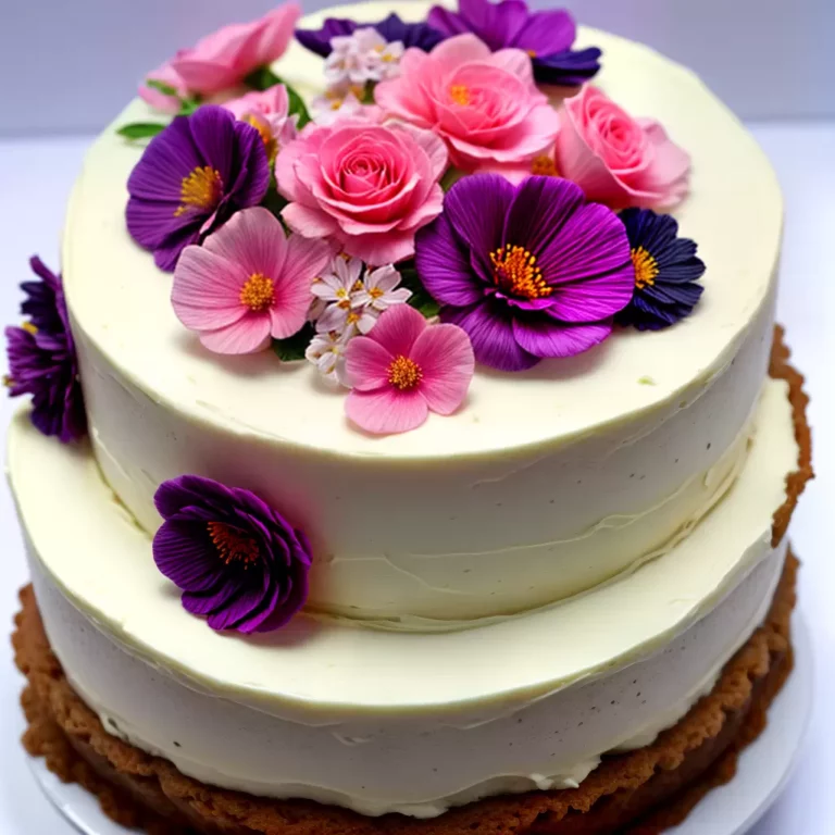 Como decorar um bolo de aniversário com flores comestíveis
