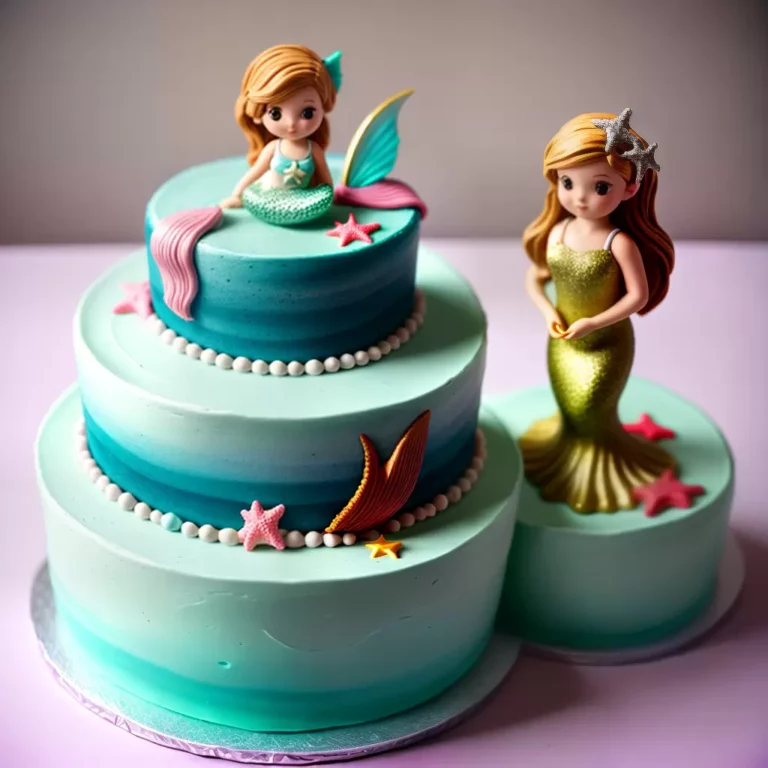 Como fazer um bolo de aniversário com decoração de sereia