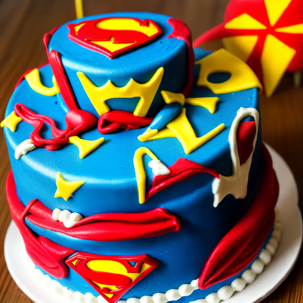 Fotos bolo super heroi logo festivo