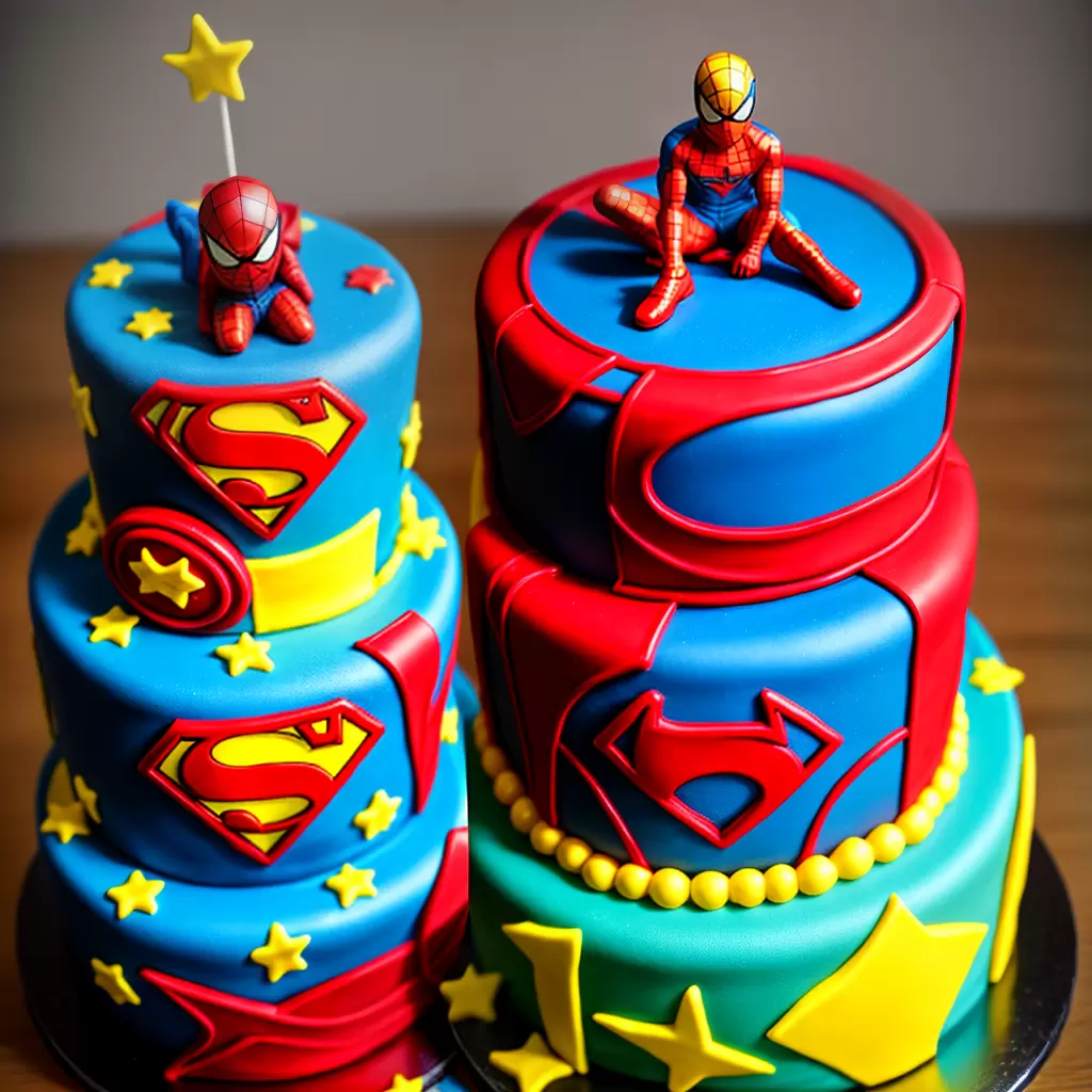 Fotos bolo superherois spiderman batman superman