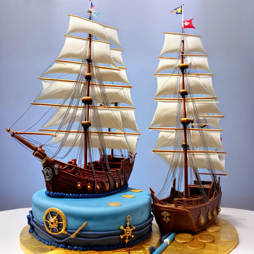 Fotos bolo aniversario pirata tesouro navio