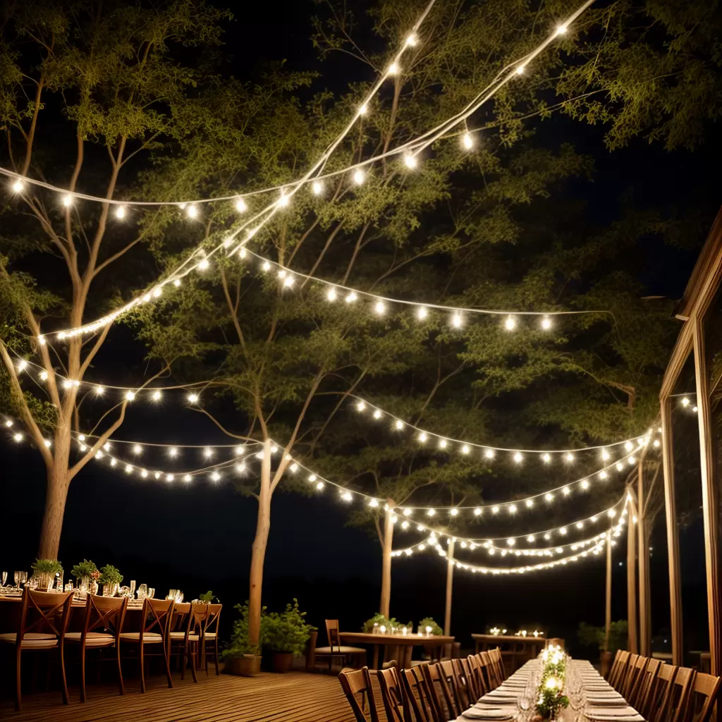 Fotos lustre patio luzes fadas noivado