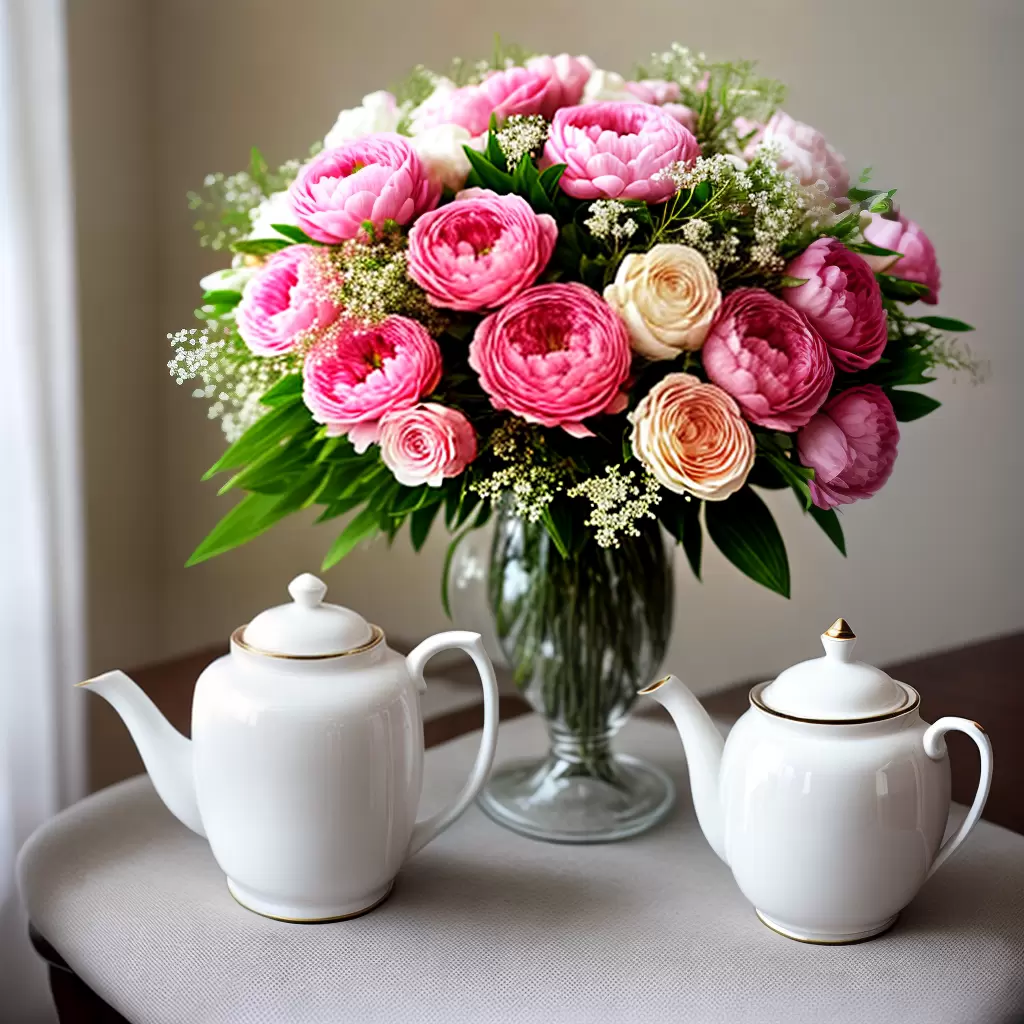 Fotos bouquet flores rosa branco casa