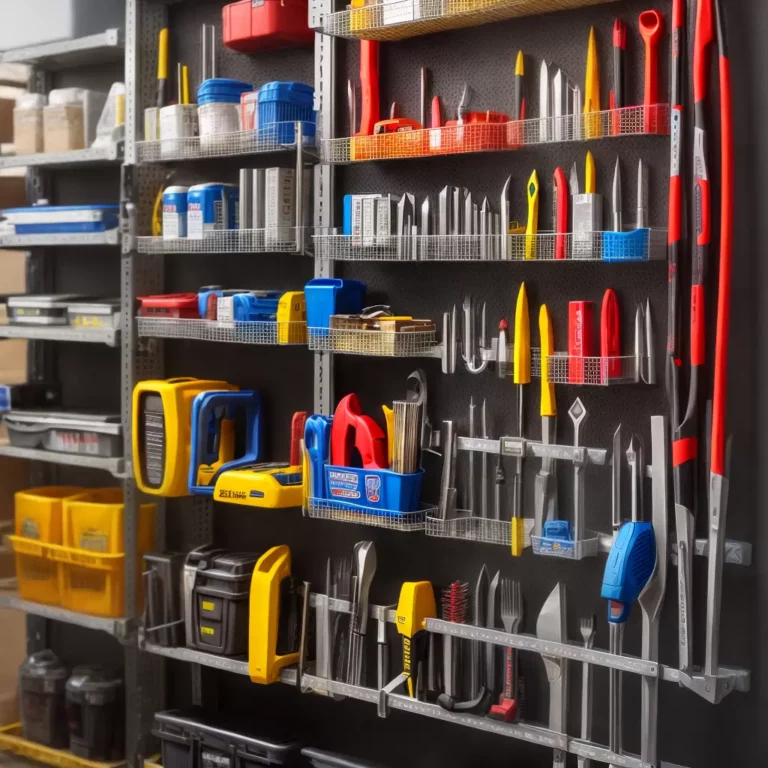 Racks para guardar objetos de construção e reforma