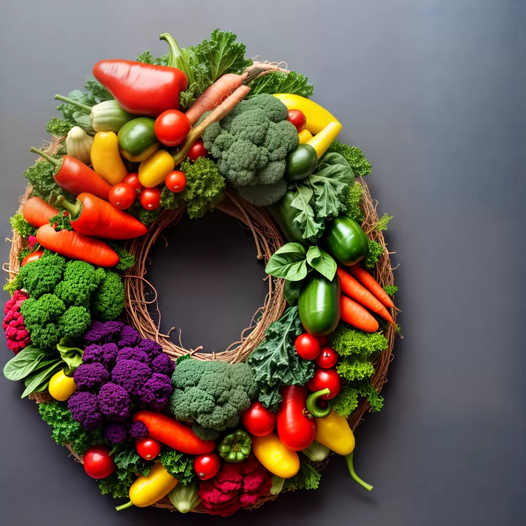 Fotos coroa vegetais criativa porta