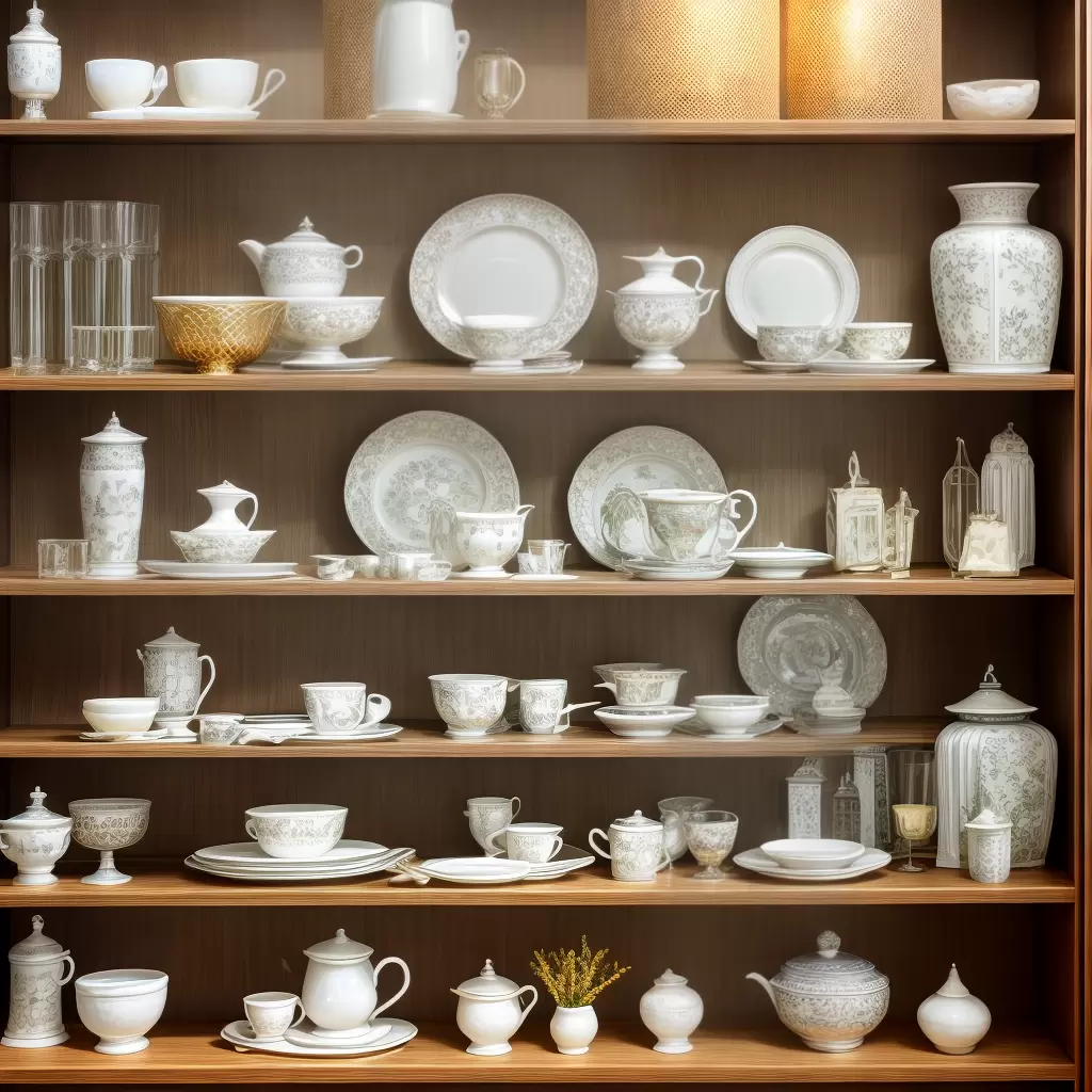 Fotos colecao cristal porcelana vitrine luz
