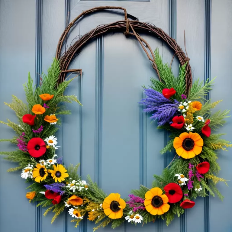 Primavera o Ano Todo: Enfeites de Porta com Tema de Flores Silvestres