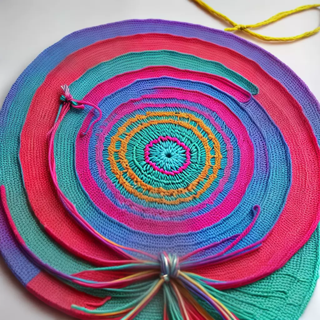 Fotos enfeite porta mandala croche pastel