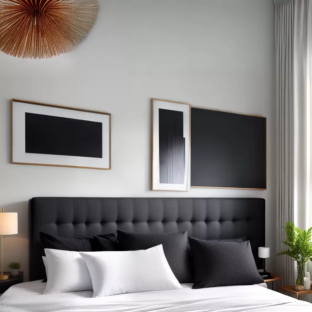 Fotos quarto moderno preto branco geometrico