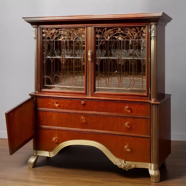 A influência do estilo Art Nouveau nas cristaleiras