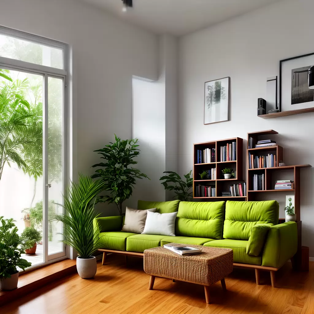 Fotos sala eco friendly piso madeira sofa livro