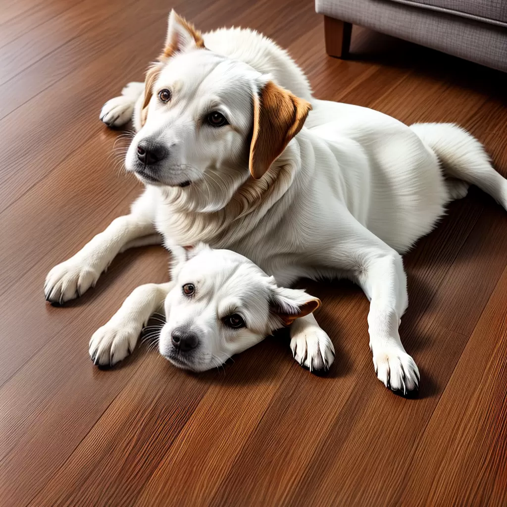 Fotos cachorro feliz piso laminado brinquedos