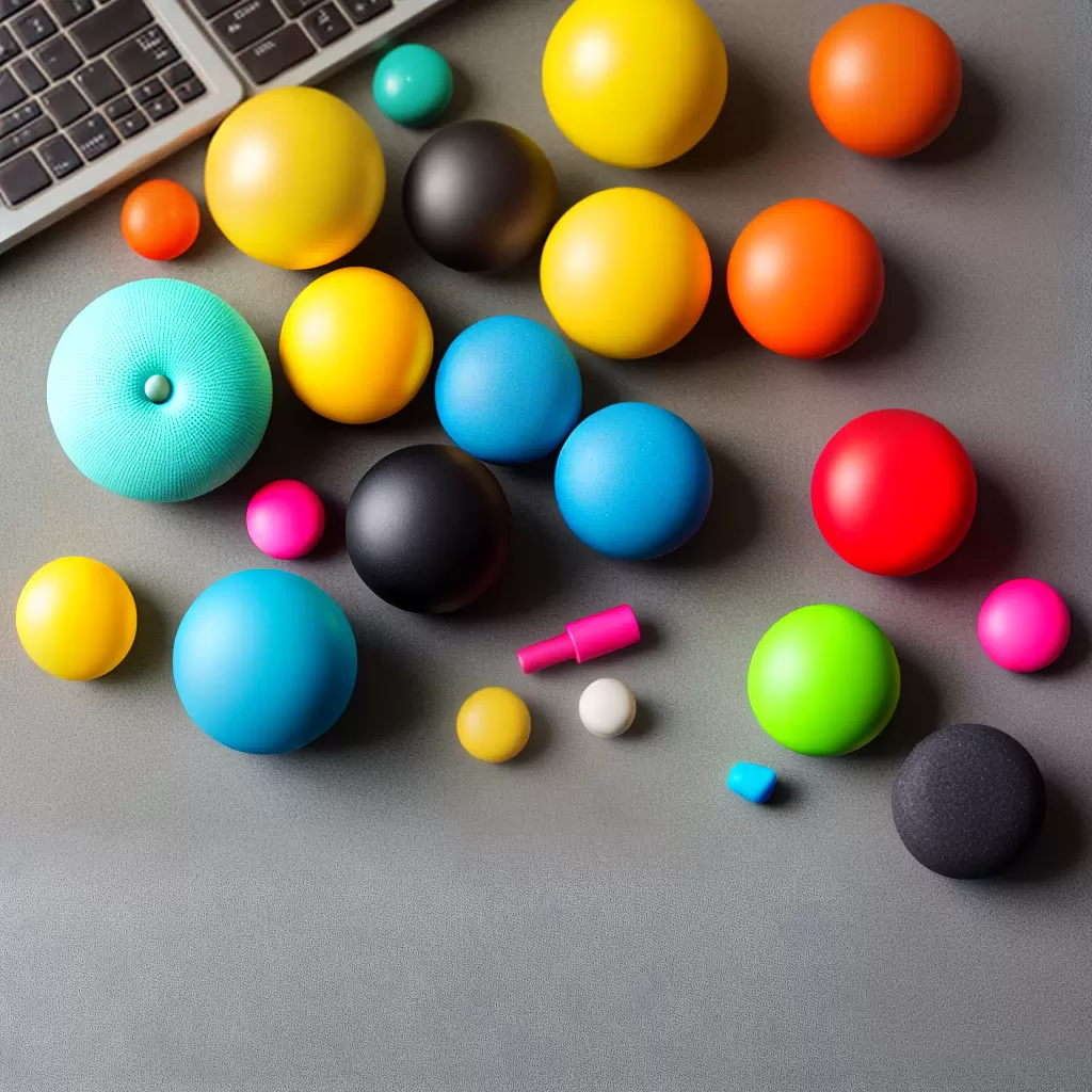 Fotos trabalho desestressar bolas coloridas