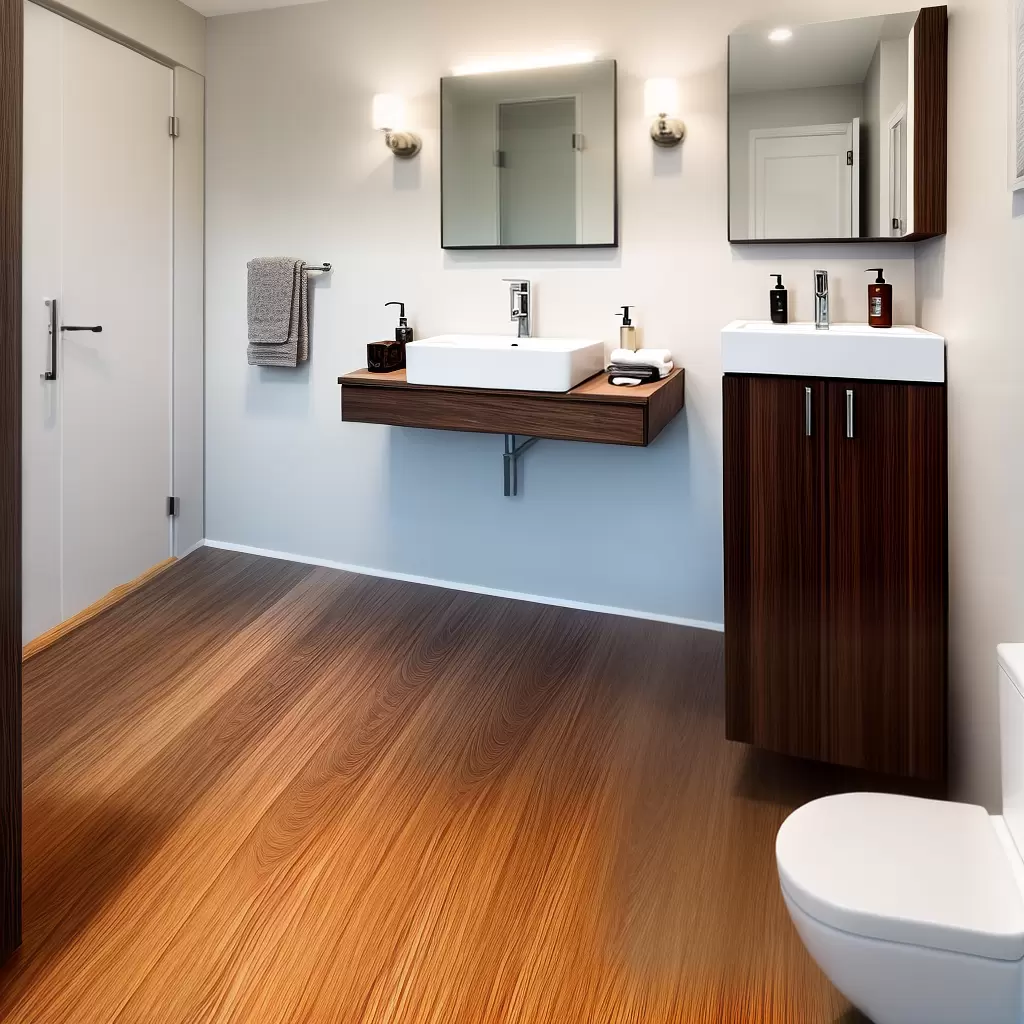 Piso de madeira no banheiro: uma opção elegante e durável?
