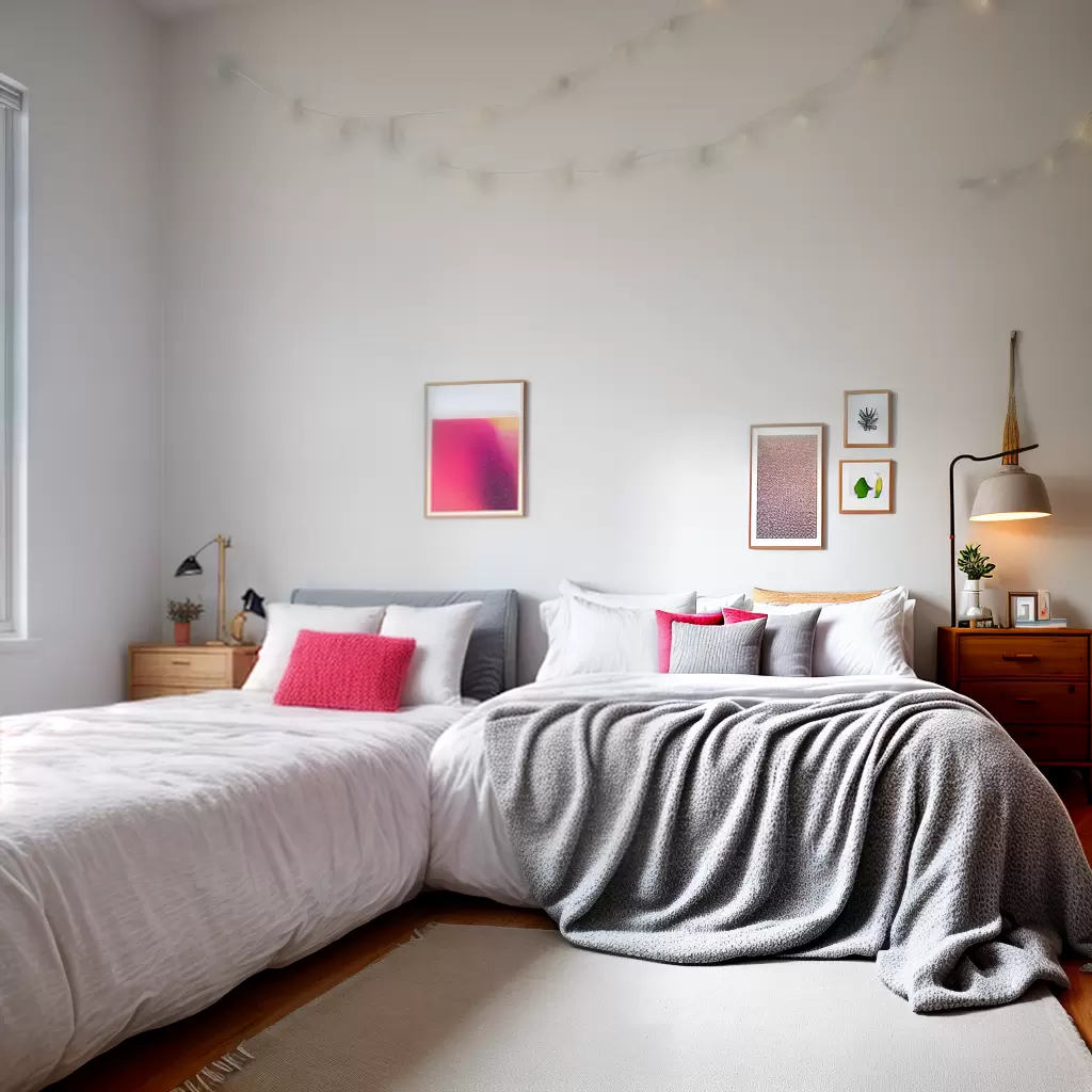 Fotos quarto fofo luzes fadas puffs