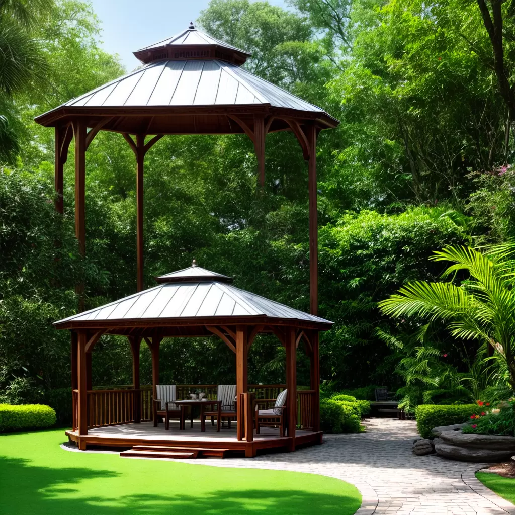 Fotos gazebo jardim protecao sol chuva