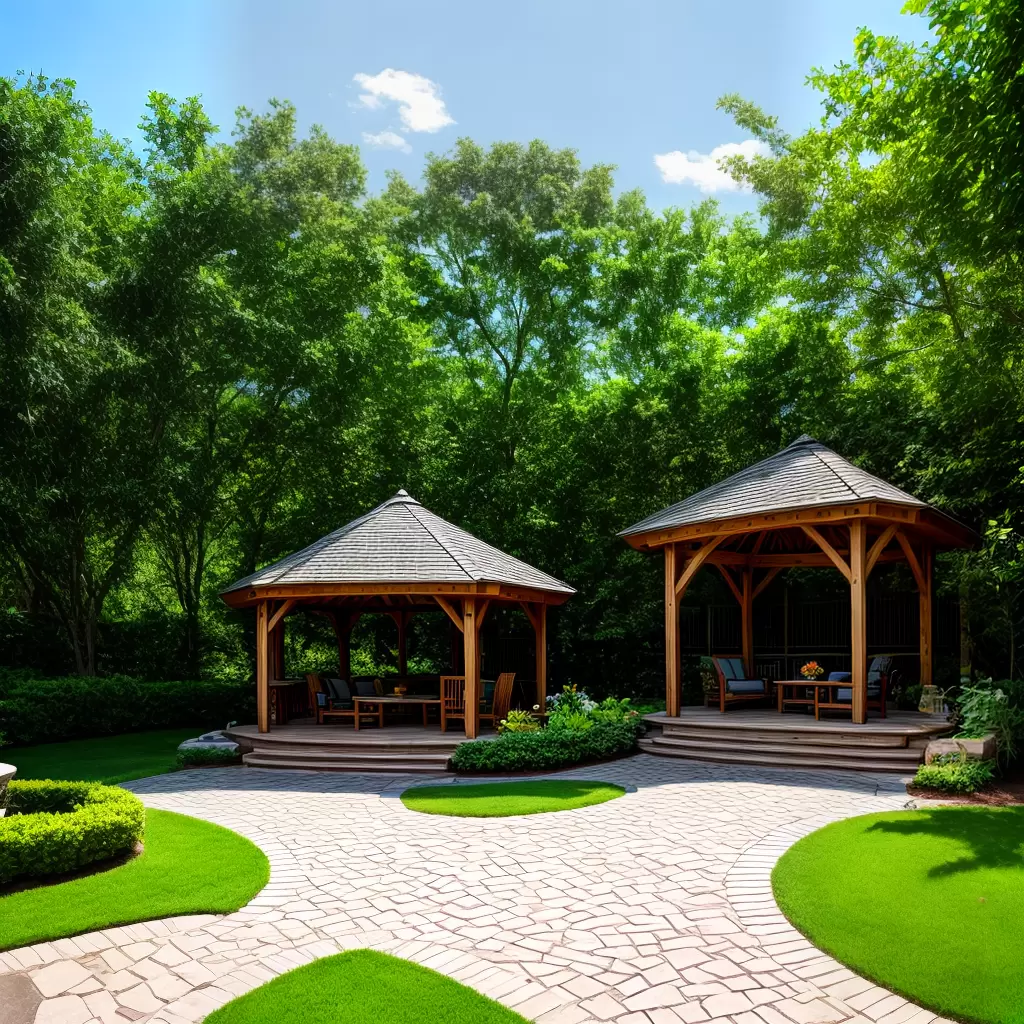 Fotos area externa gazebo jardim