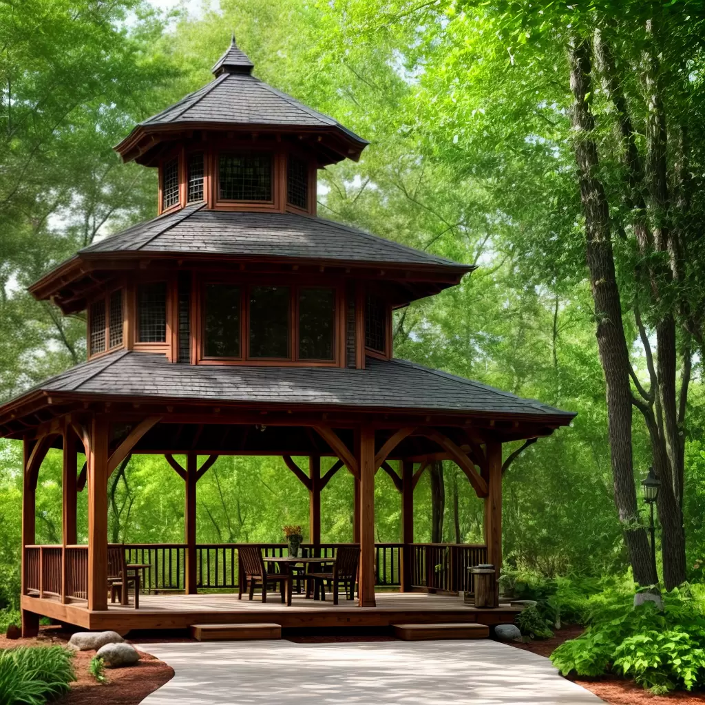 Fotos gazebo rustico jardim natureza