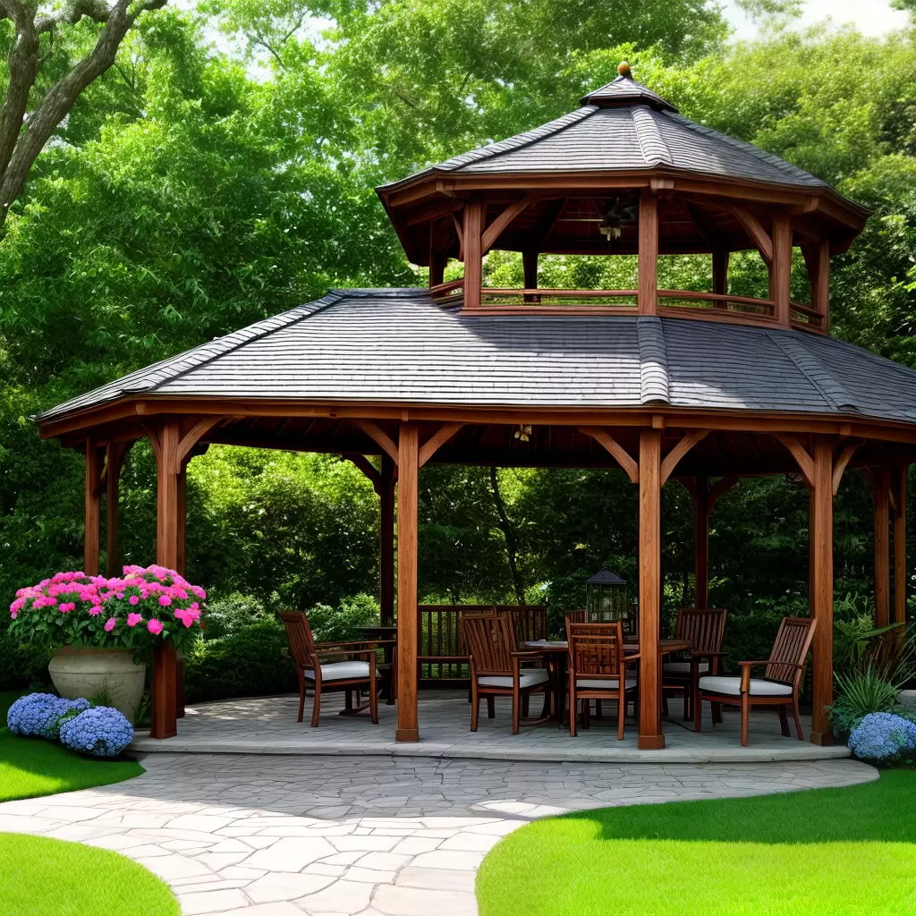 Fotos gazebo jardim flores natureza
