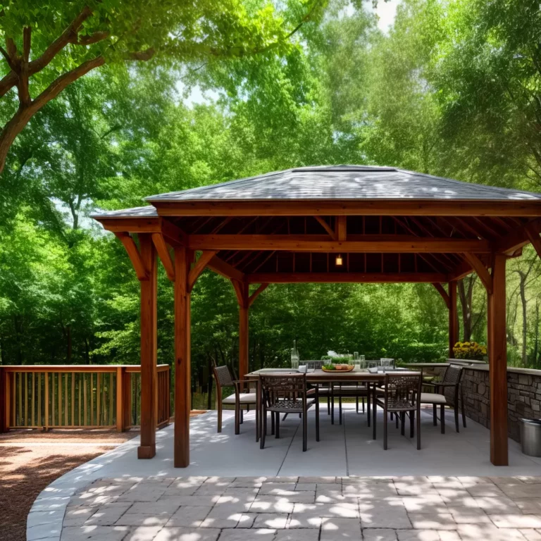 Gazebo com cozinha: como criar um espaço para refeições ao ar livre