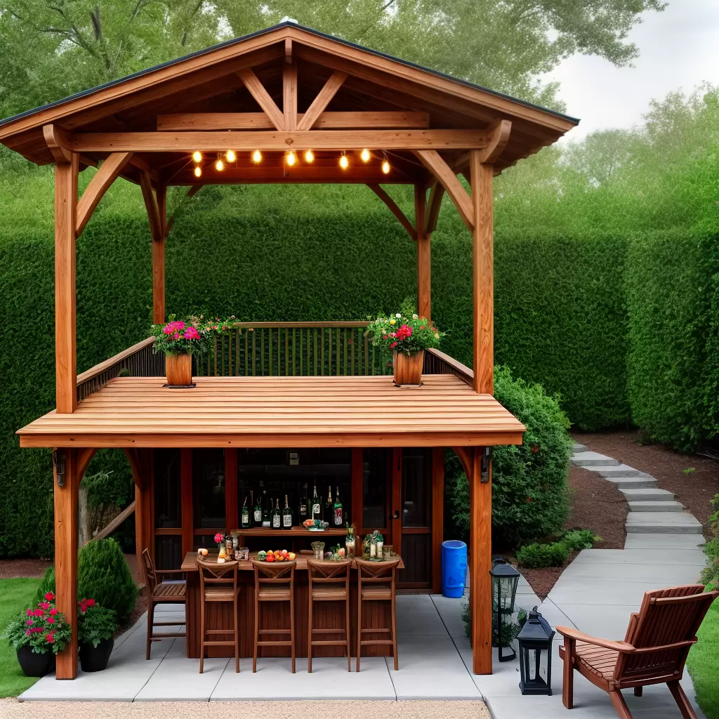Gazebo com bar: como criar um espaço para happy hour